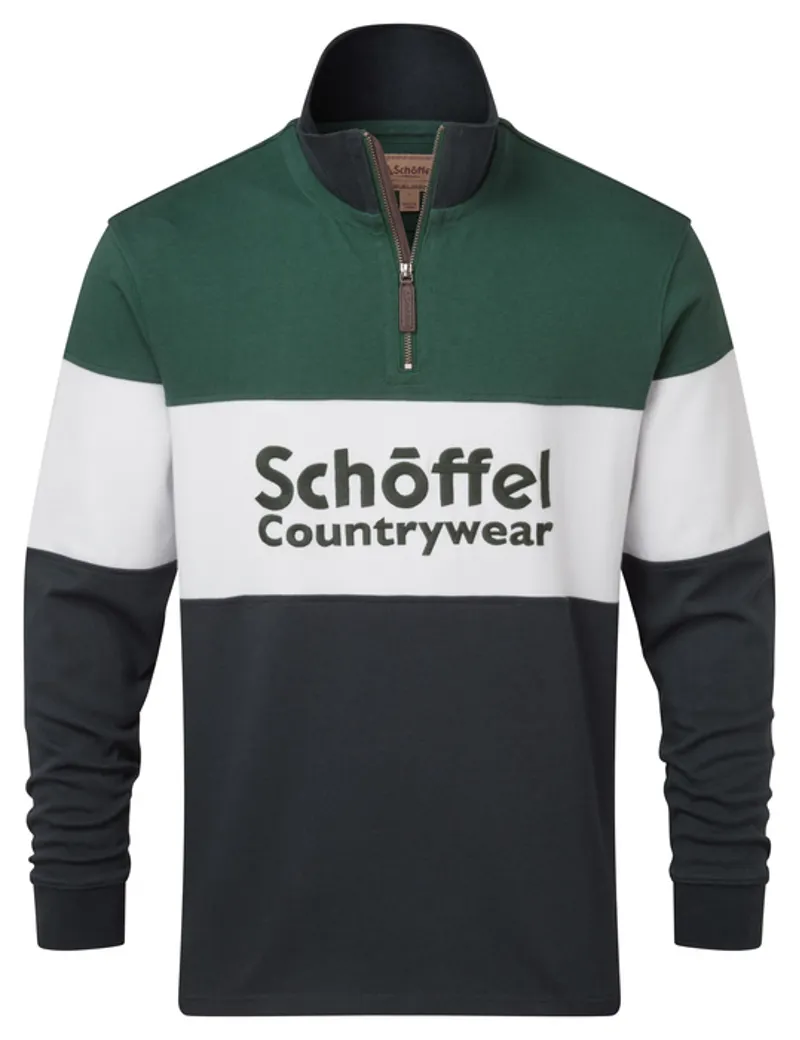 Schoffel Exeter Heritage 1/4 Zip Navy 